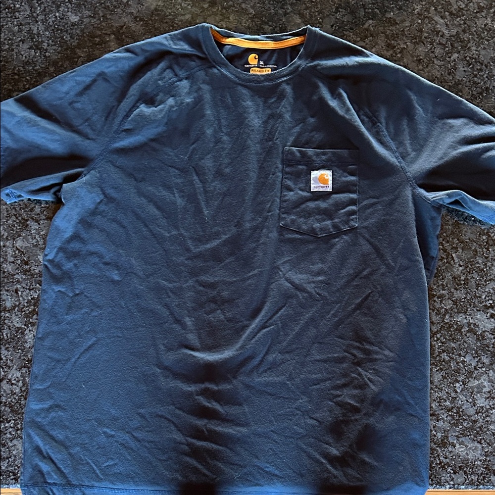 Carhartt Men's Dark Blue Short Sleeve Pocket Tee
